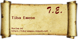 Tiba Emese névjegykártya