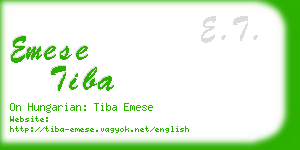 emese tiba business card